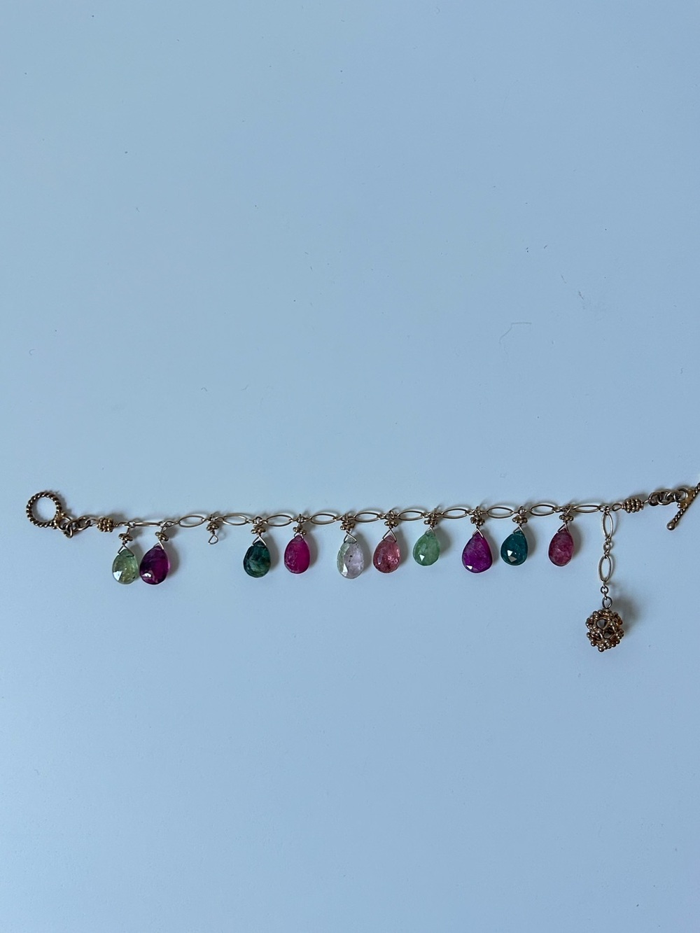 Robindira Unsworth Hand-made semi-precious stone bracelet in 14k vermeil